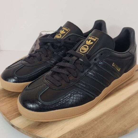 adidas Gazelle Indoor Snakeskin Pack - IF1978 Shoes Mens Size 9.5 Black - Picture 7 of 10